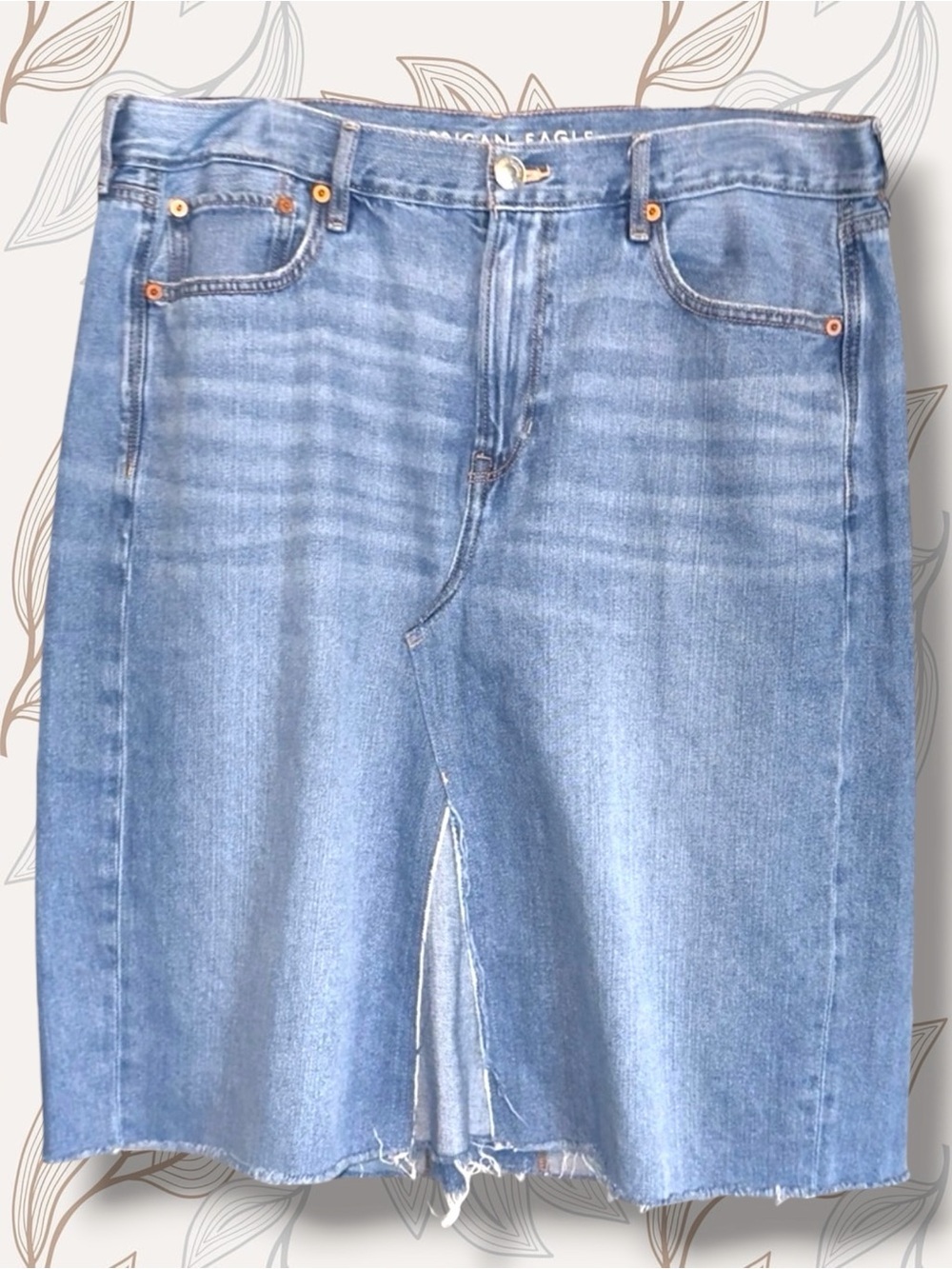 🌸NEW-AMERICAN EAGLE SKATER JEAN NO SPLIT MIDI SKIRT